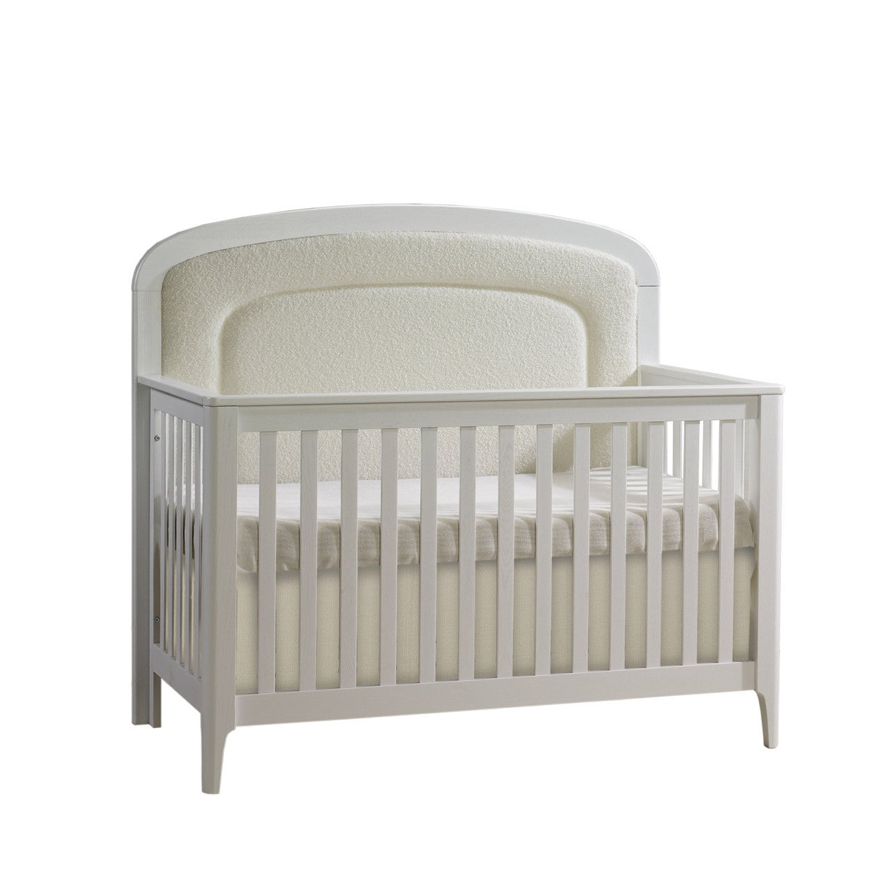 Crib to Double with Upholstered Panel Boucle Beige V166