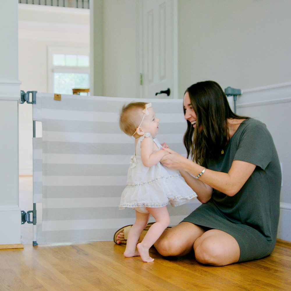 Baby & Pet Safety Gate with Crypton Fabric L135