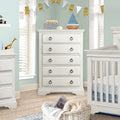 Brushed White 5 Drawer Chest N25025