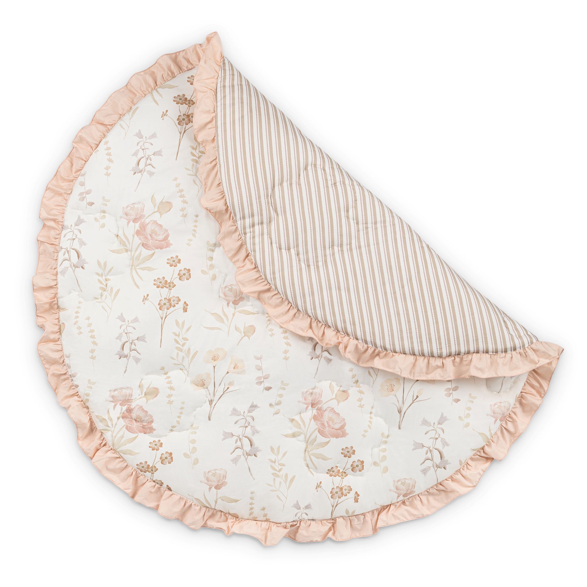Violet Floral Ruffle Quilted Play Mat A204153