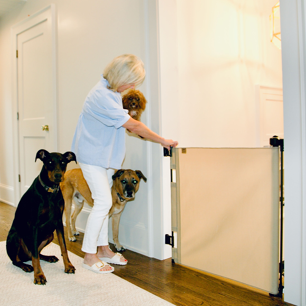 Oil Waxed Canvas Pet Safety Gate U292116