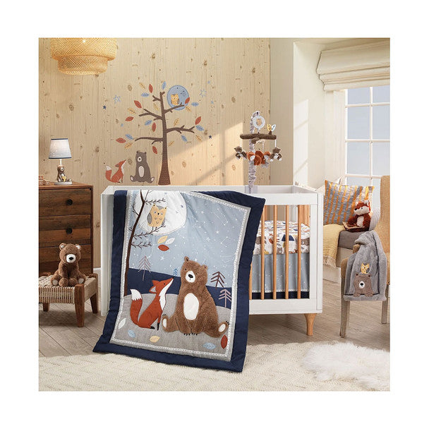 Sierra Sky 3-Piece Baby Crib Bedding Set with Quilt, Sheet & Crib Skirt G333