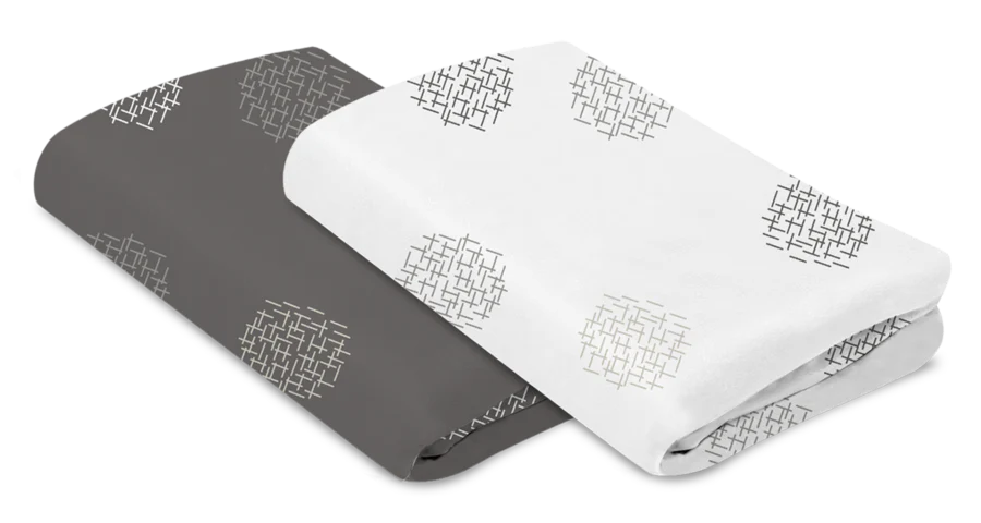 Bassinet Sheet 2-pack (White + Grey) P1642
