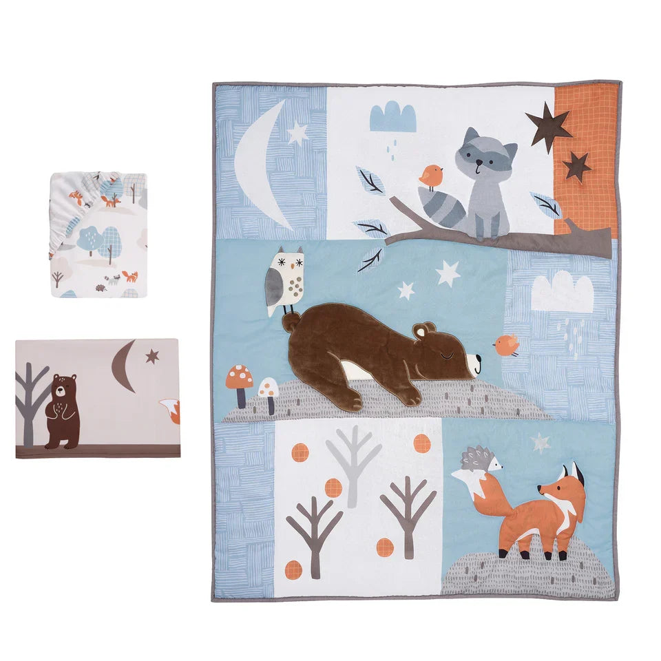 Woodland 3-Pc Baby Nursery Crib Bedding Set Z63507
