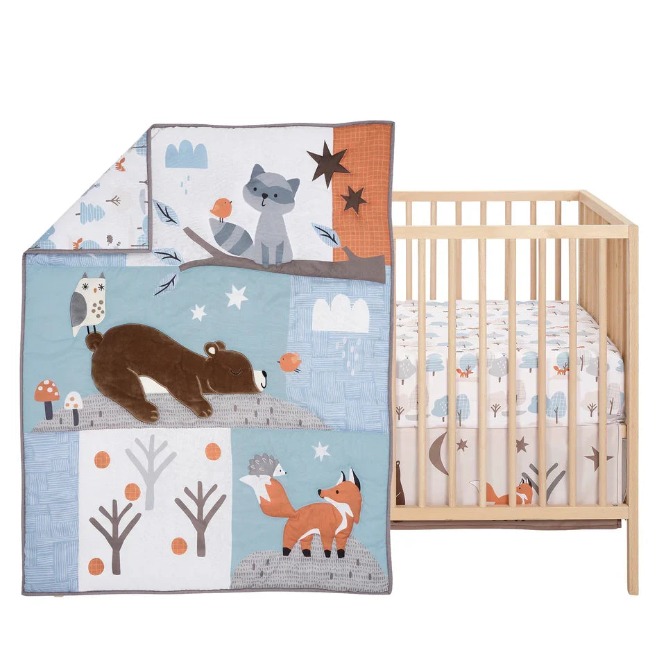 Woodland 3-Pc Baby Nursery Crib Bedding Set Z63507