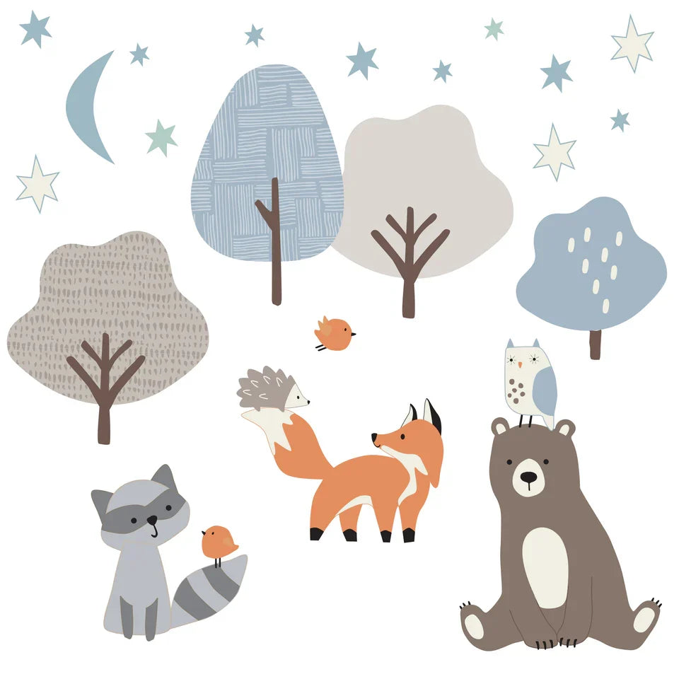 Woodland Animals Wall Decals Stickers G47656