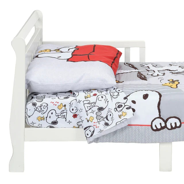 Toddler Bedding Set 4-Piece - Gray/Red/White V393