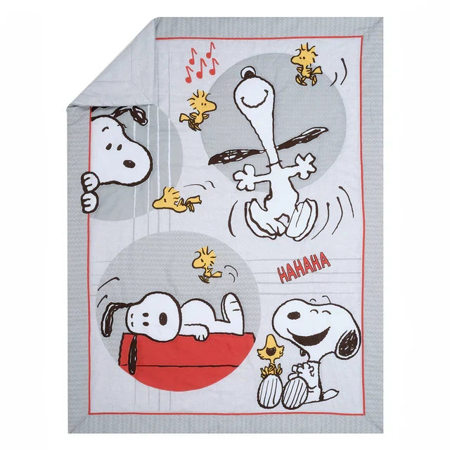 Toddler Bedding Set 4-Piece - Gray/Red/White V393