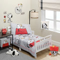 Toddler Bedding Set 4-Piece - Gray/Red/White V393