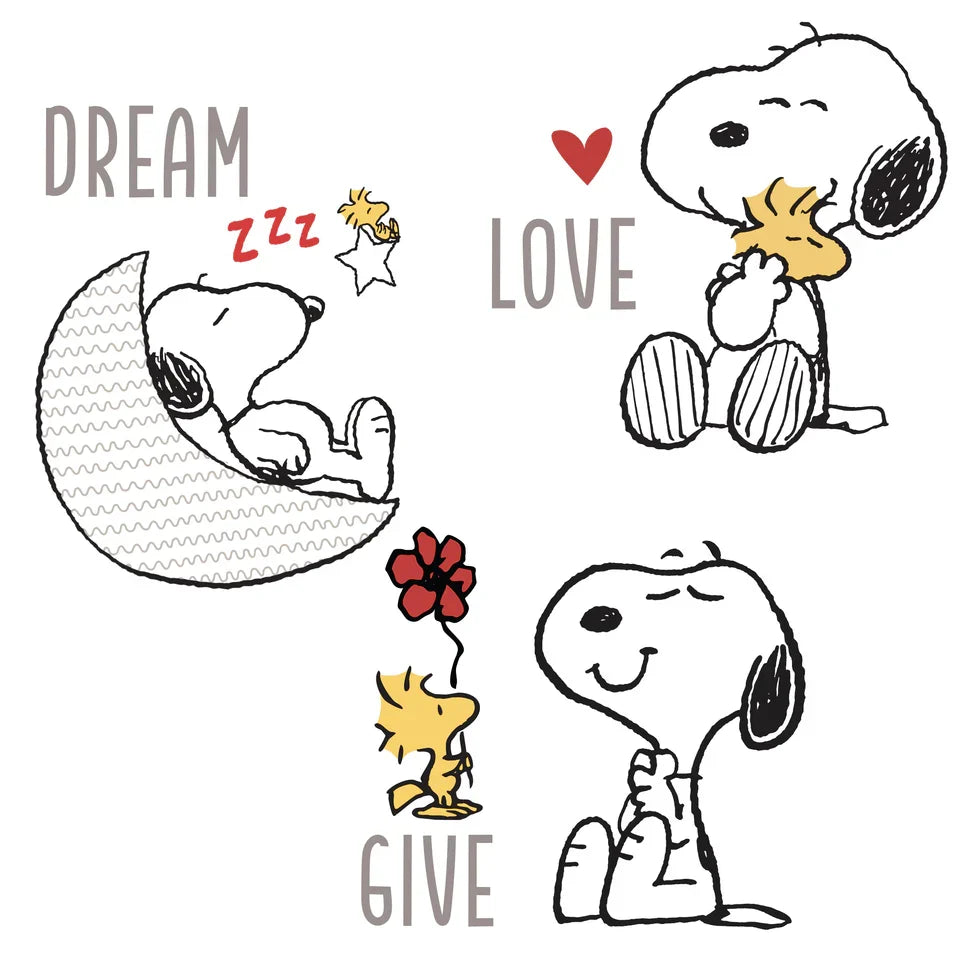 Snoopy Love Wall Decals with Woodstock Stars and Moon Q56477