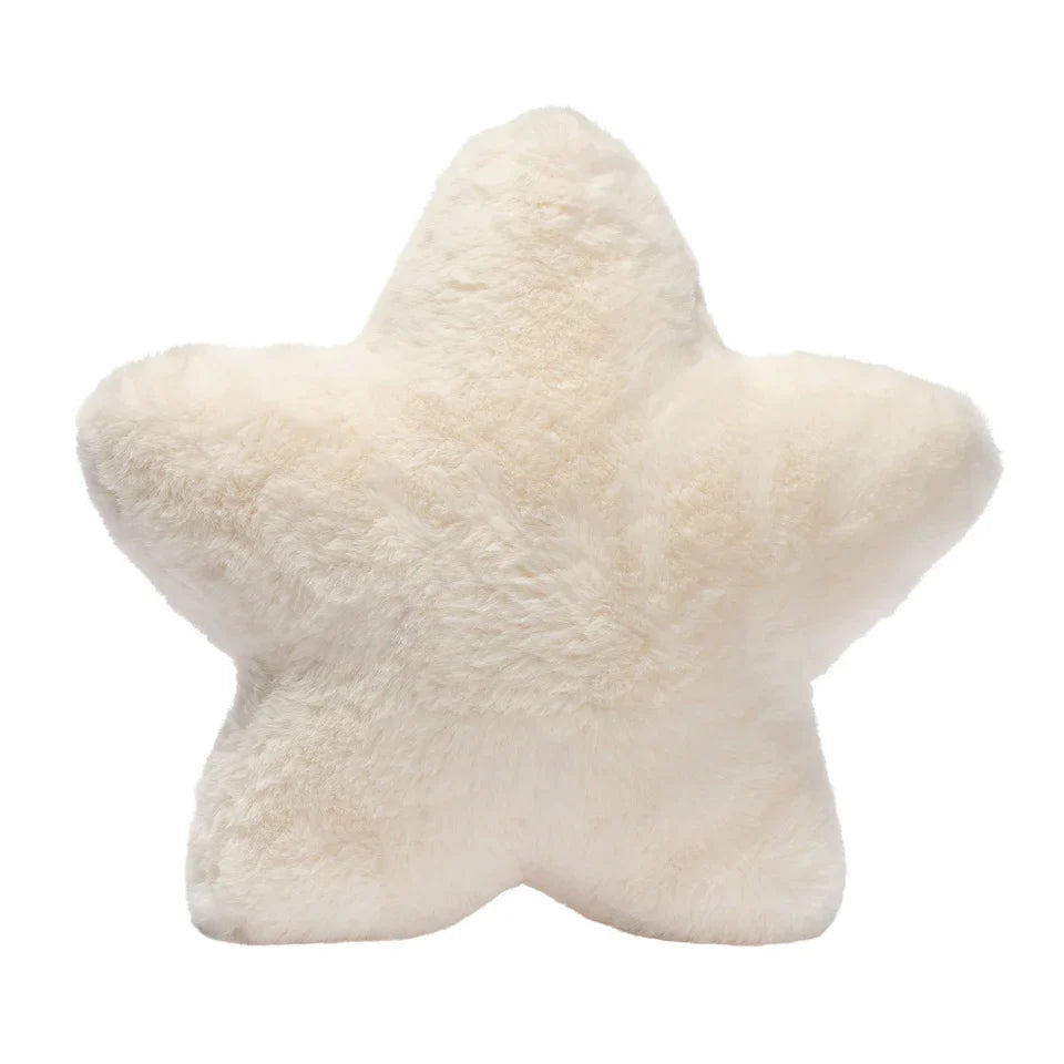 Star Pillow Plush - Ultra Soft Creamy White S3157