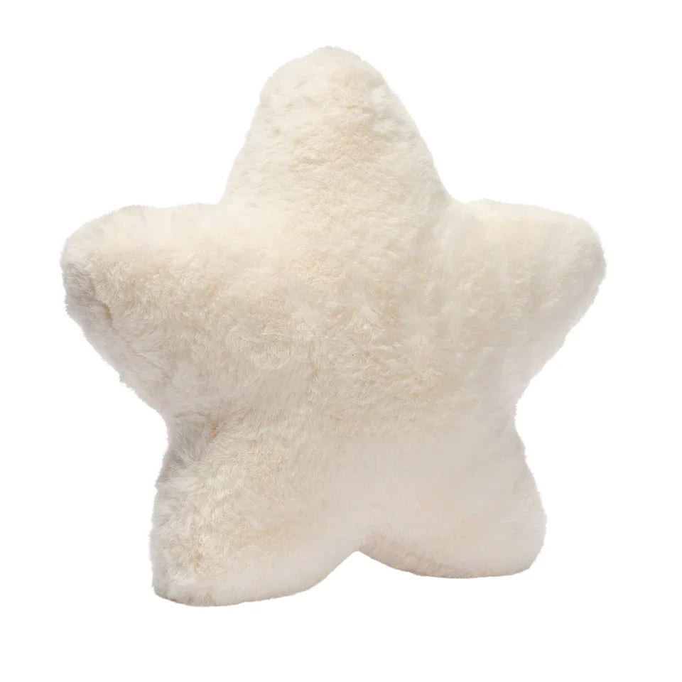 Star Pillow Plush - Ultra Soft Creamy White S3157