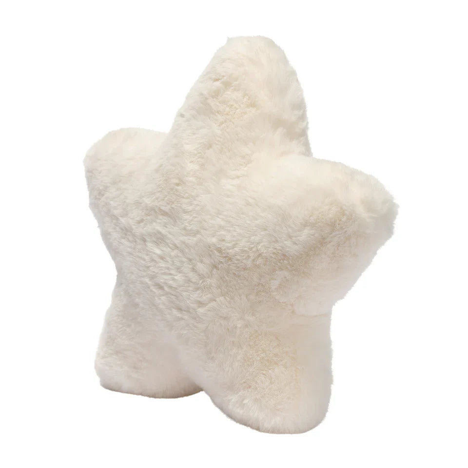 Star Pillow Plush - Ultra Soft Creamy White S3157