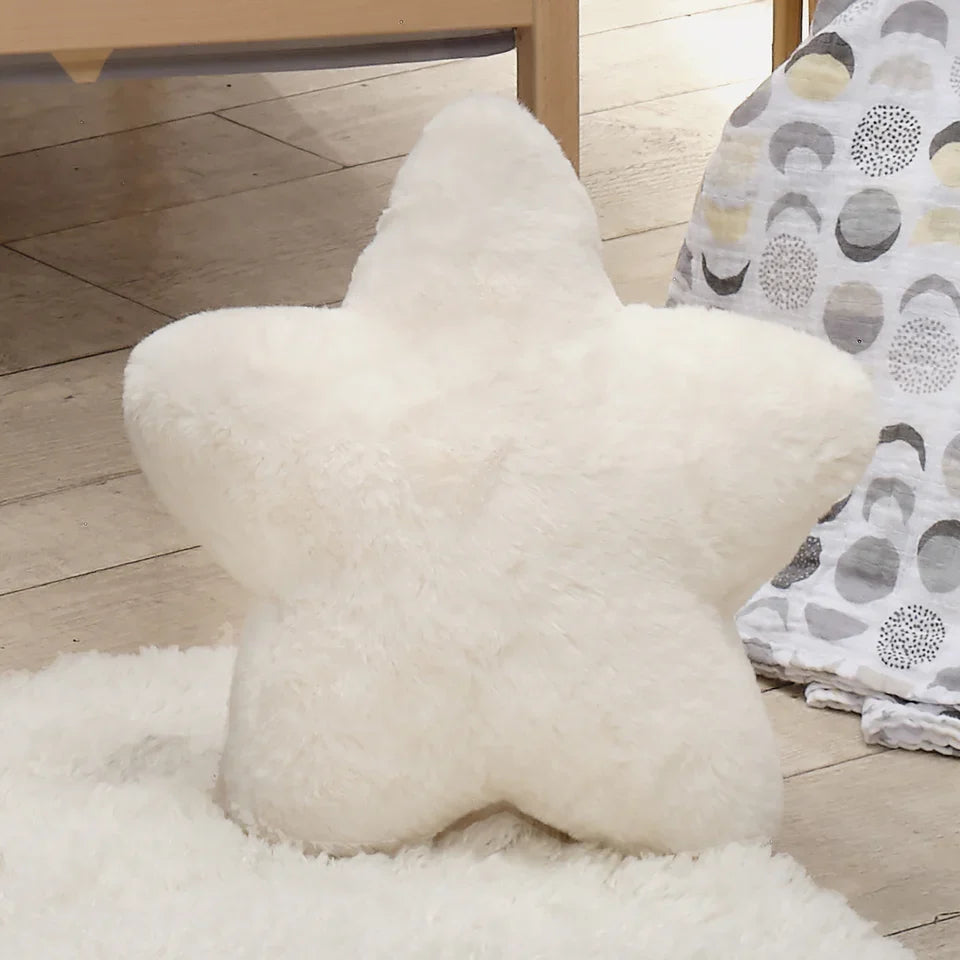 Star Pillow Plush - Ultra Soft Creamy White S3157