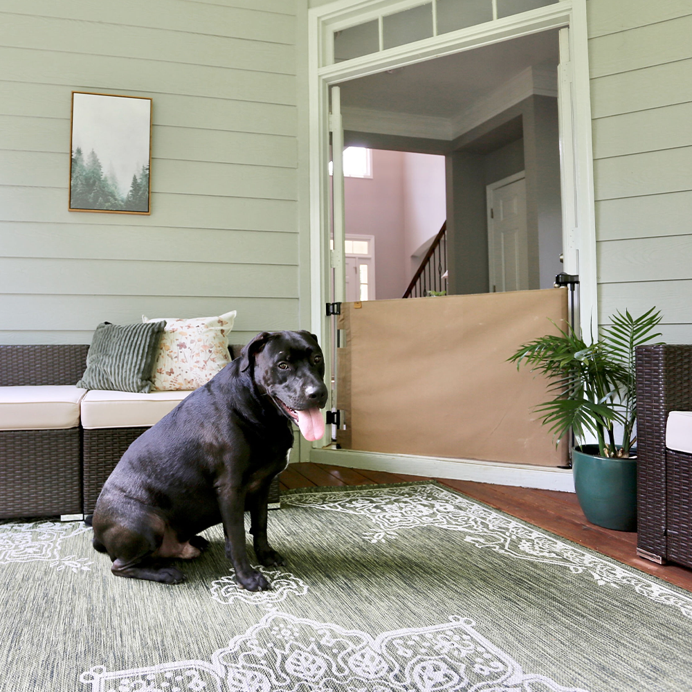 Oil Waxed Canvas Pet Safety Gate U292116