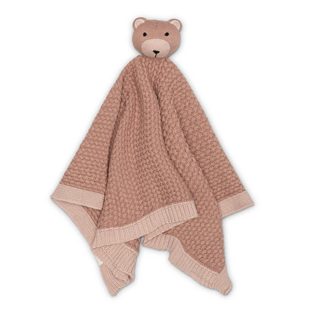 Knitted Teddy Bear Lovie Blanket A32528