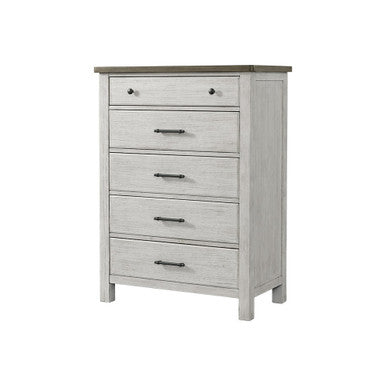 Tall Chest in Weathered White I2919