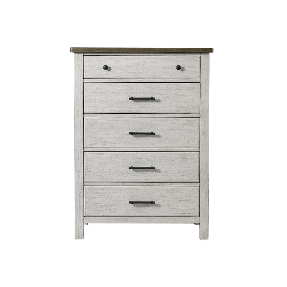 Tall Chest in Weathered White I2919