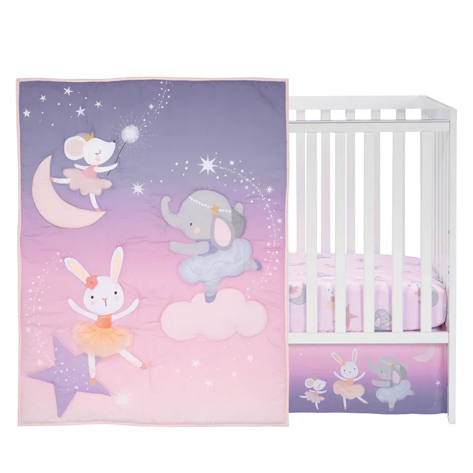 Ballet Baby Crib Bedding Set, 3-Piece L352