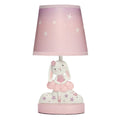 Pink Nursery Lamp with Bunny & Stars Shade U278234