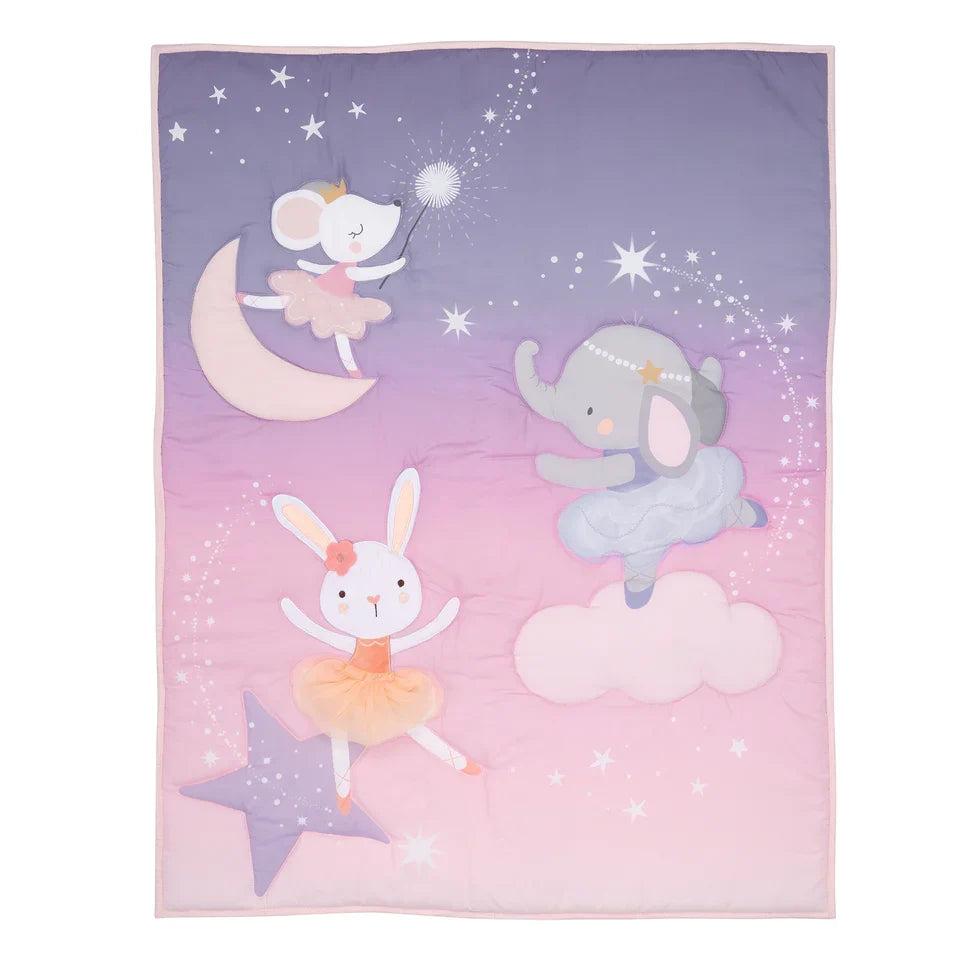 Ballet Baby Crib Bedding Set, 3-Piece L352