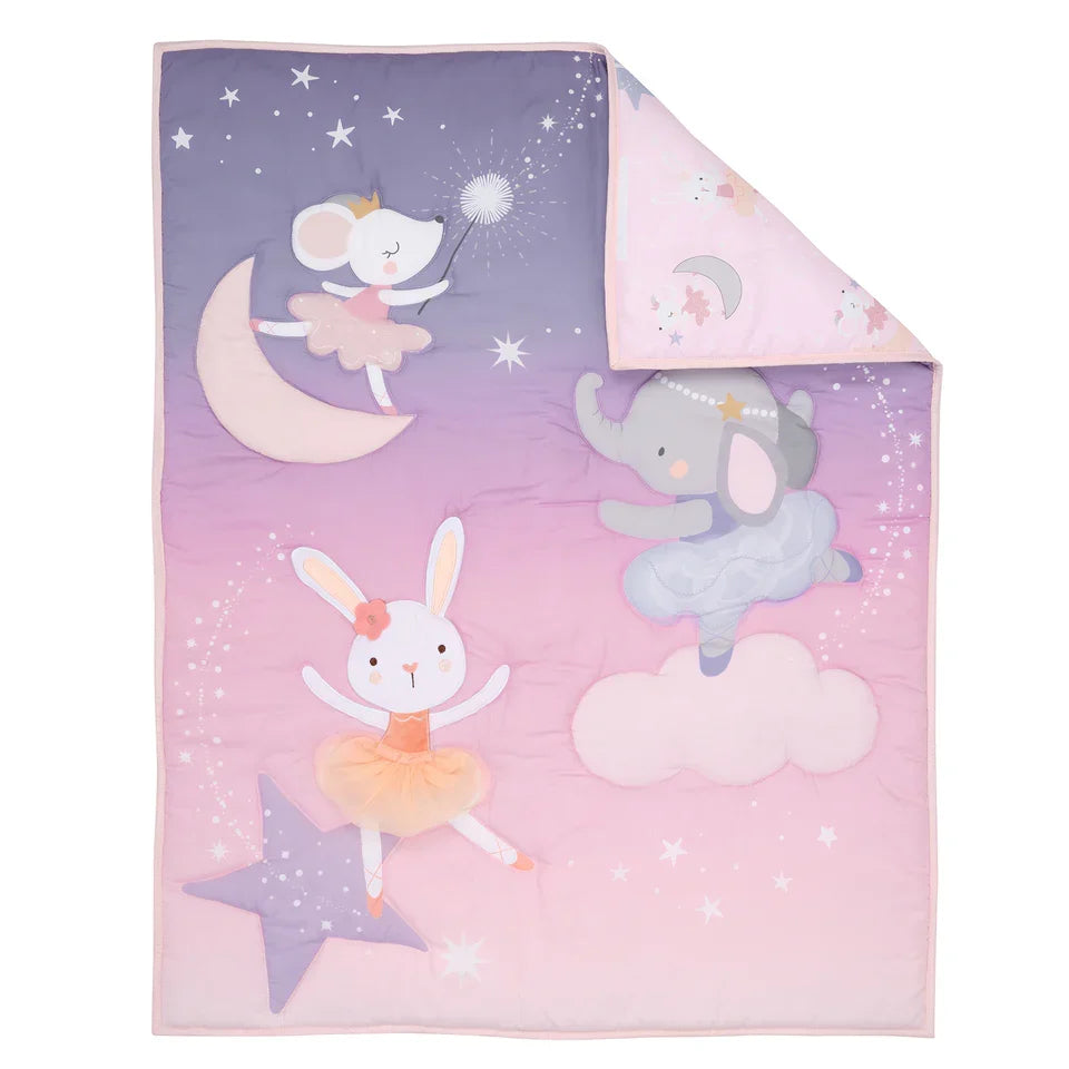 Ballet Baby Crib Bedding Set, 3-Piece L352