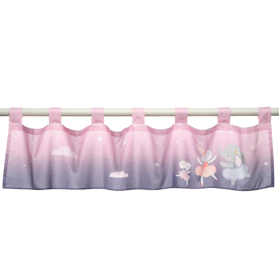 Ballet Animals Window Valance - Pink/Purple H27016