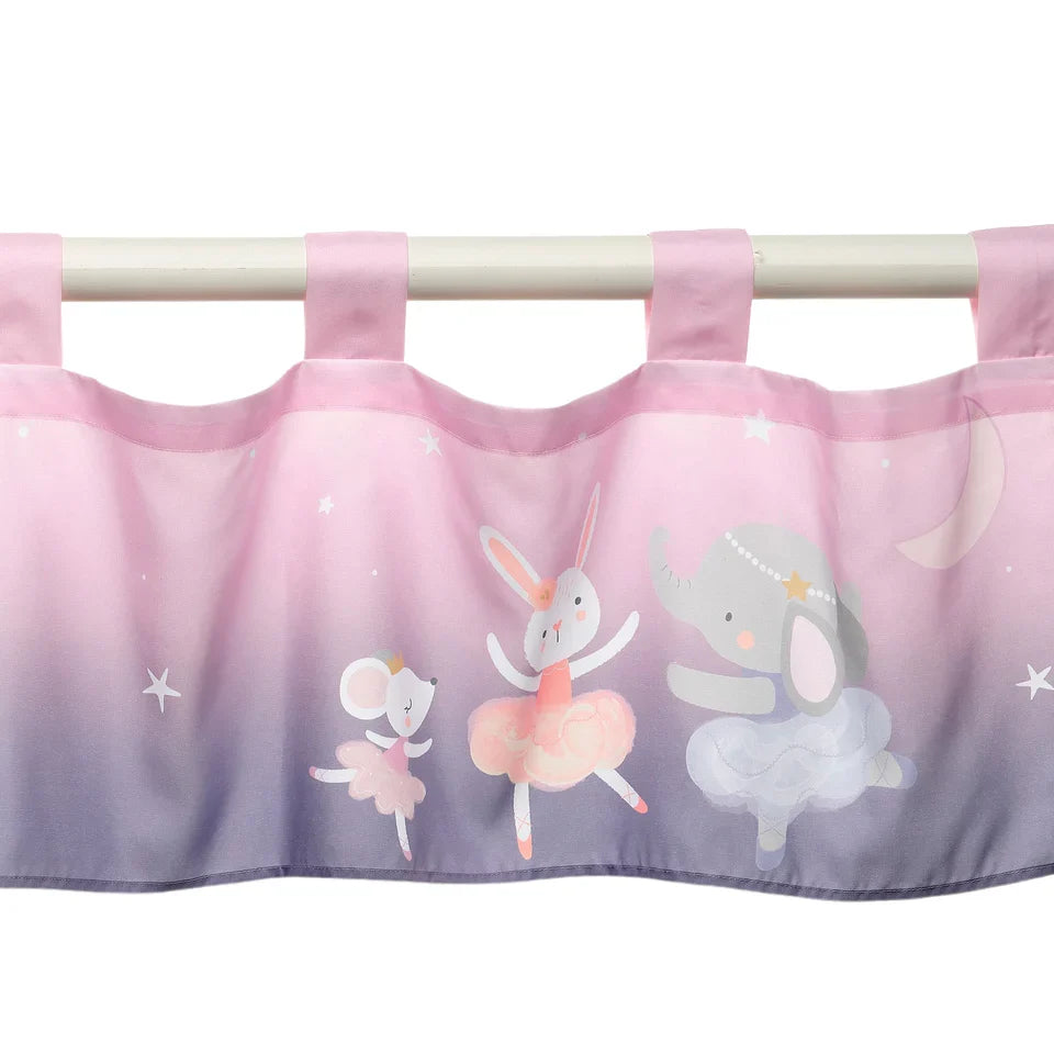 Ballet Animals Window Valance - Pink/Purple H27016