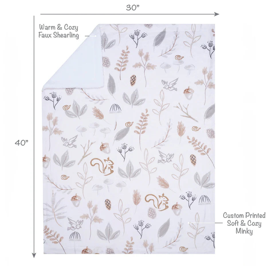 Baby Blanket with Faux Shearling Fleece I738670