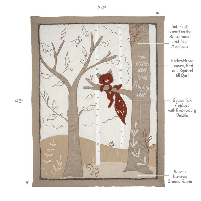 Woodland Tree Nursery 3-Piece Baby Crib Bedding Set D585024