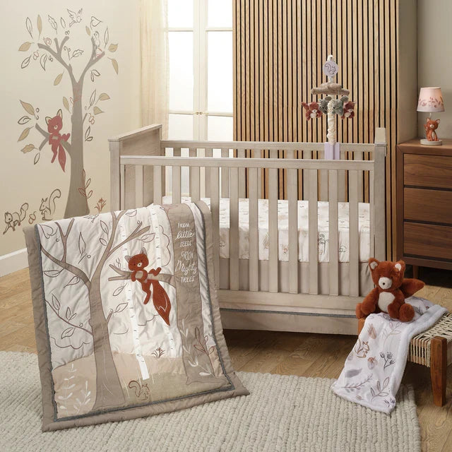 Woodland Fox Breathable Cotton Fitted Crib Sheet D6134