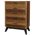 Rustic 5 Drawer Chest in Brushed Wheat I213065