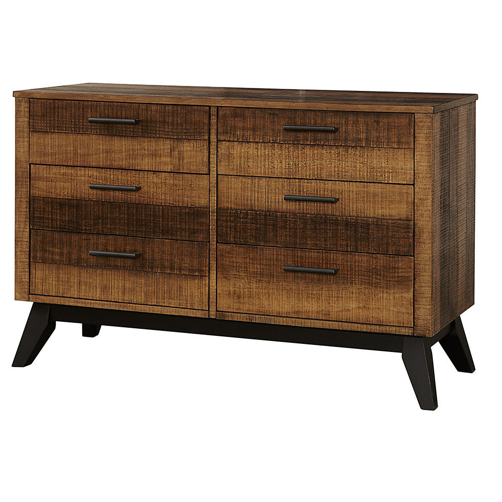 Rustic 6 Drawer Dresser in Brushed Wheat D476391