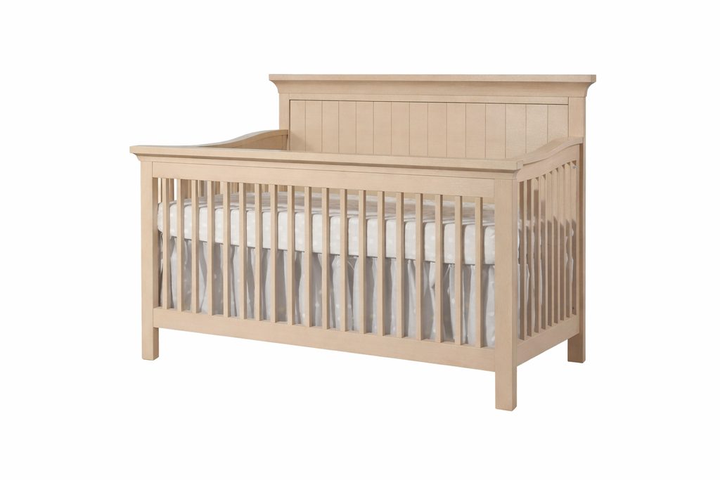 Convertible Crib with Wood Panel Vertical Lines U79950