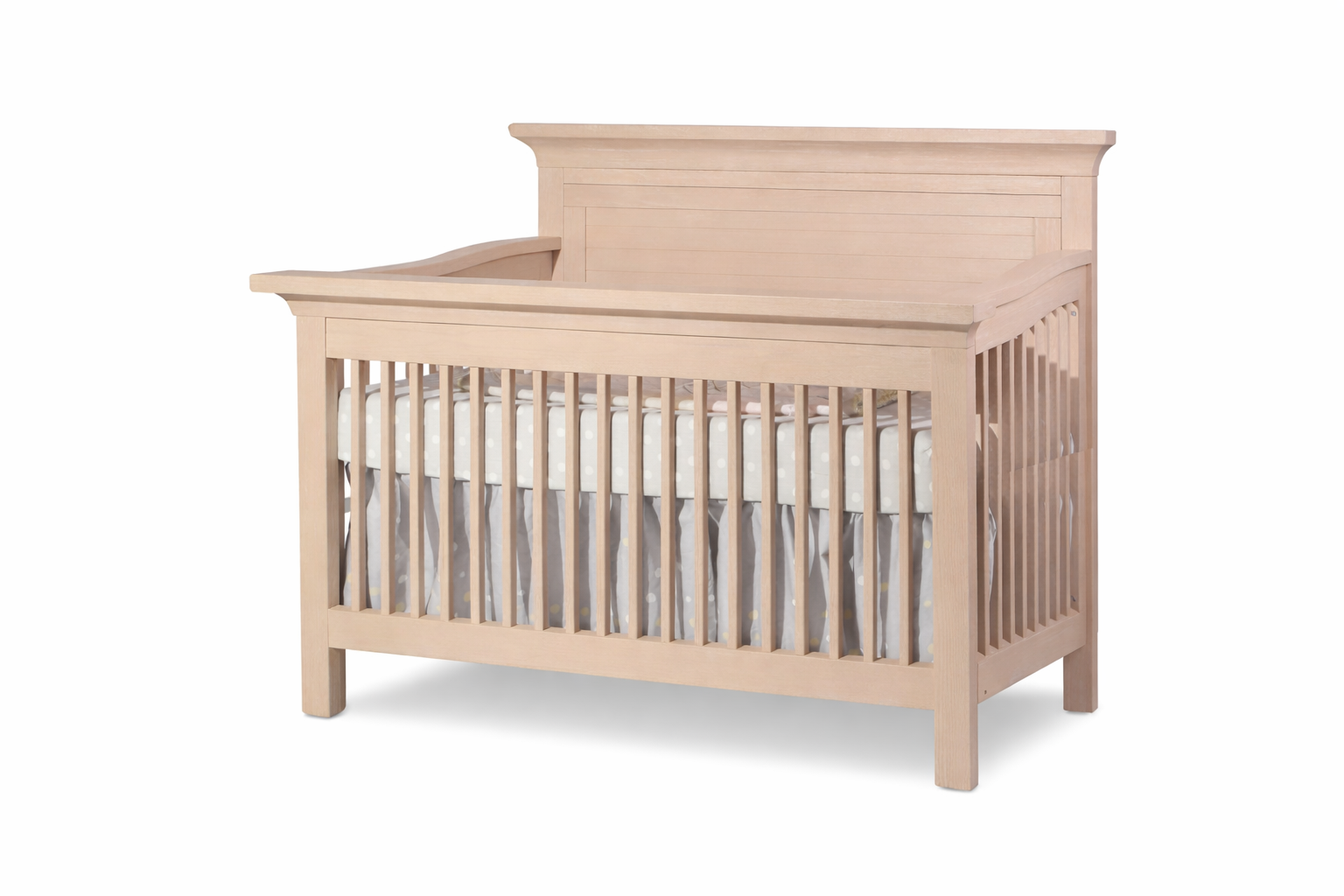 Convertible Crib with Wood Panel Vertical Lines U79950