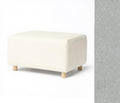 Wide Rectangle Ottoman with Wood Base I157