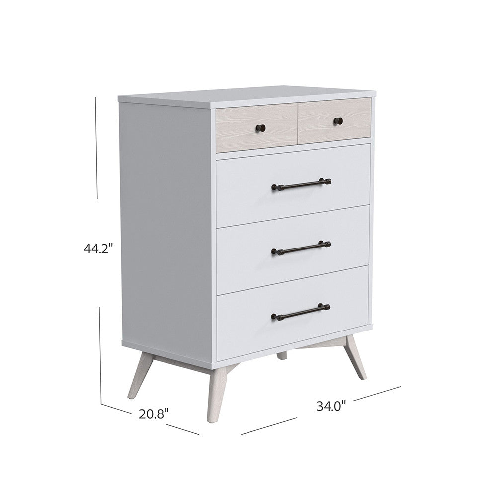 Ash Linen 4 Drawer Chest U897479